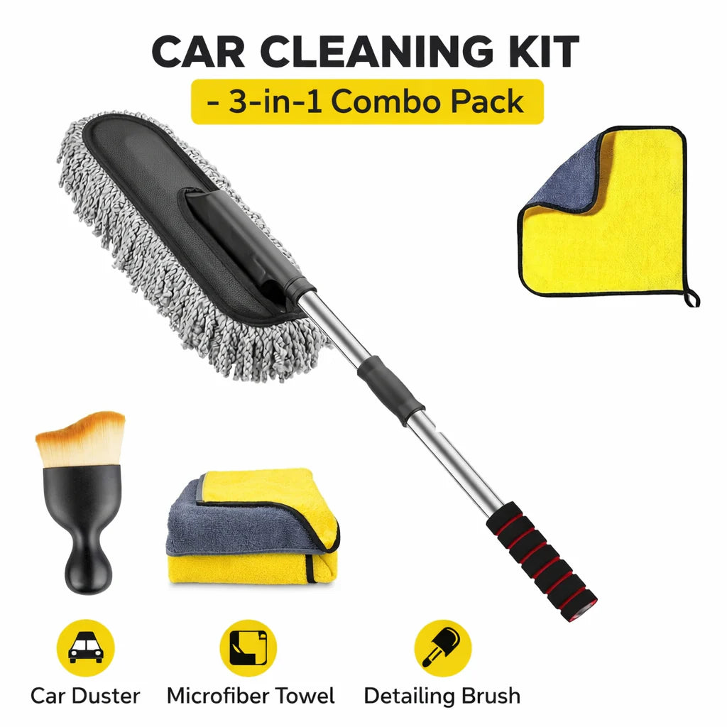Car Cleaning Kit – 3-in-1 Combo Pack